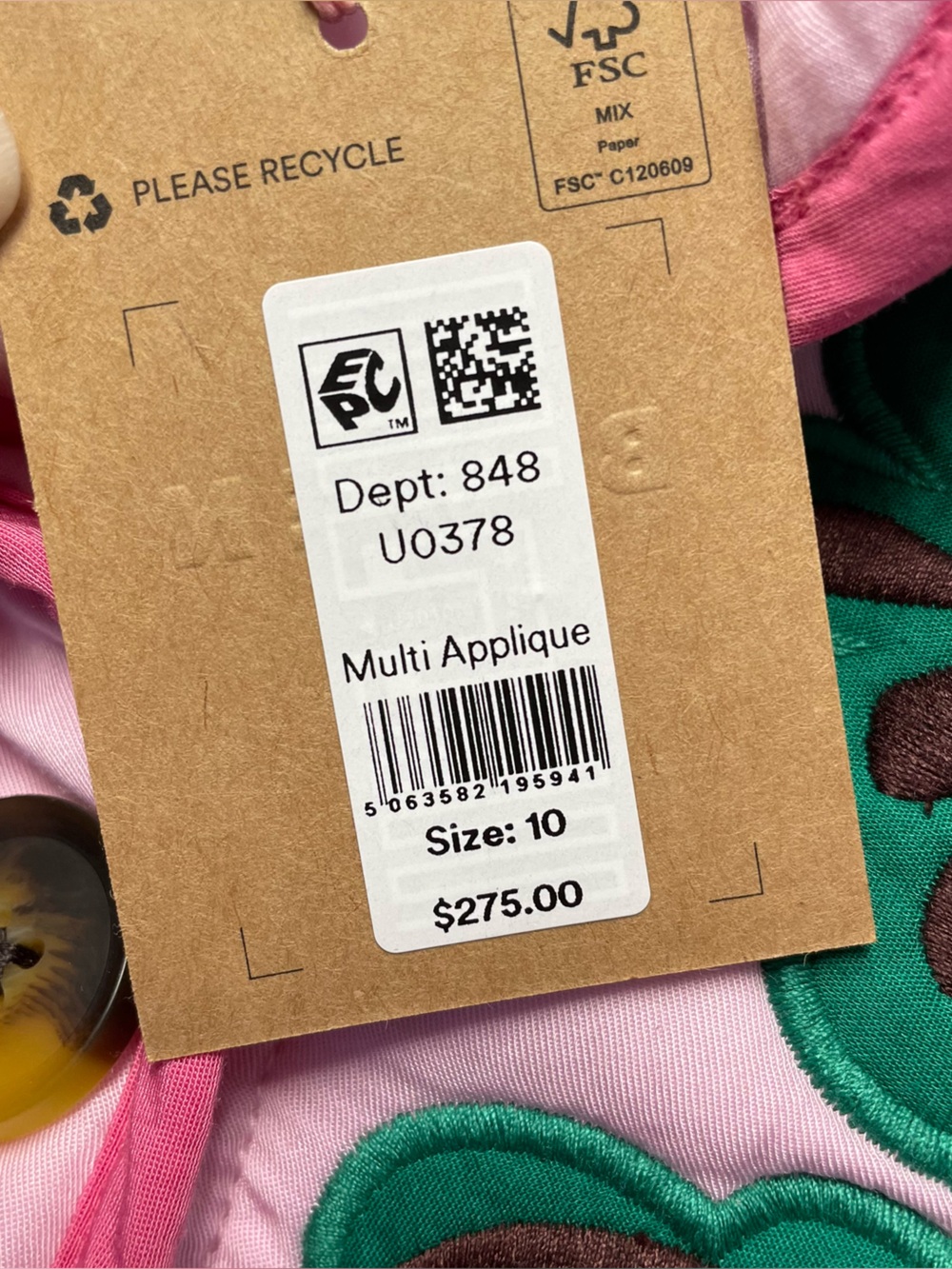 NWT Boden Pink Multi Applique Jacket Size 10 - Picture 8 of 9